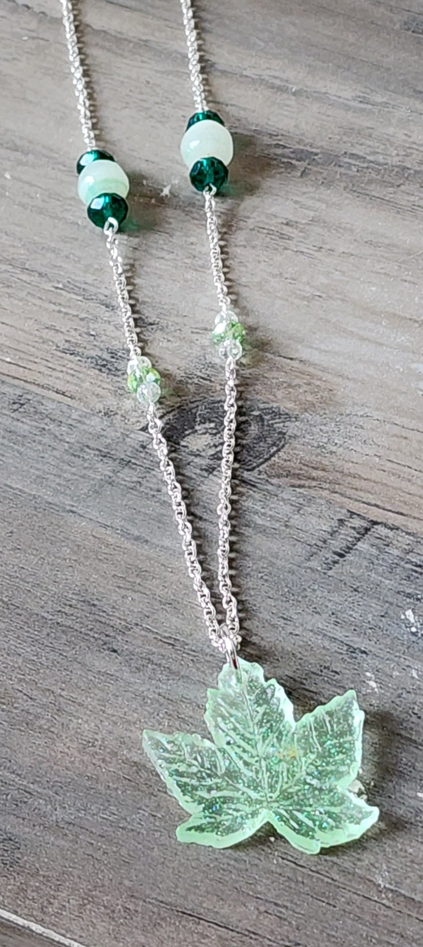 Leaf Necklace and Earrings Set