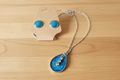 Elegant Blue Necklace and Earring Set