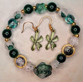 Bamboo bracelet and earring set