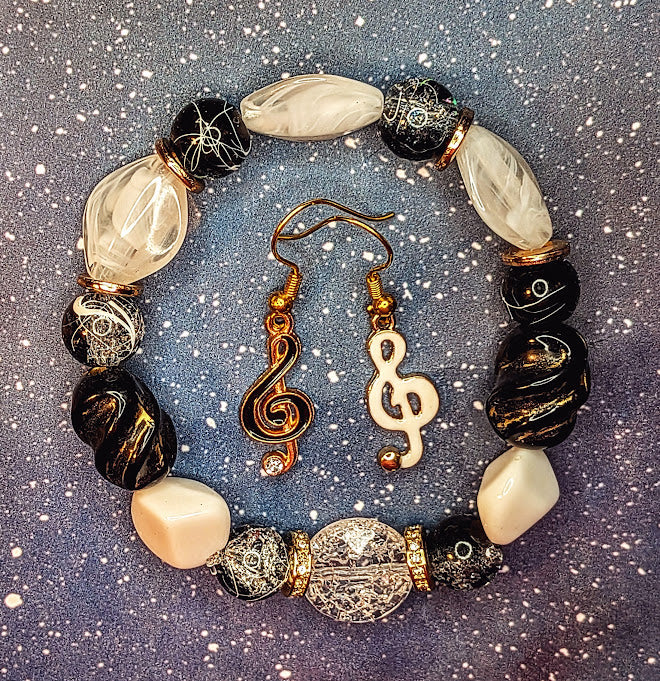 Band Geek Bracelet and Earring Set