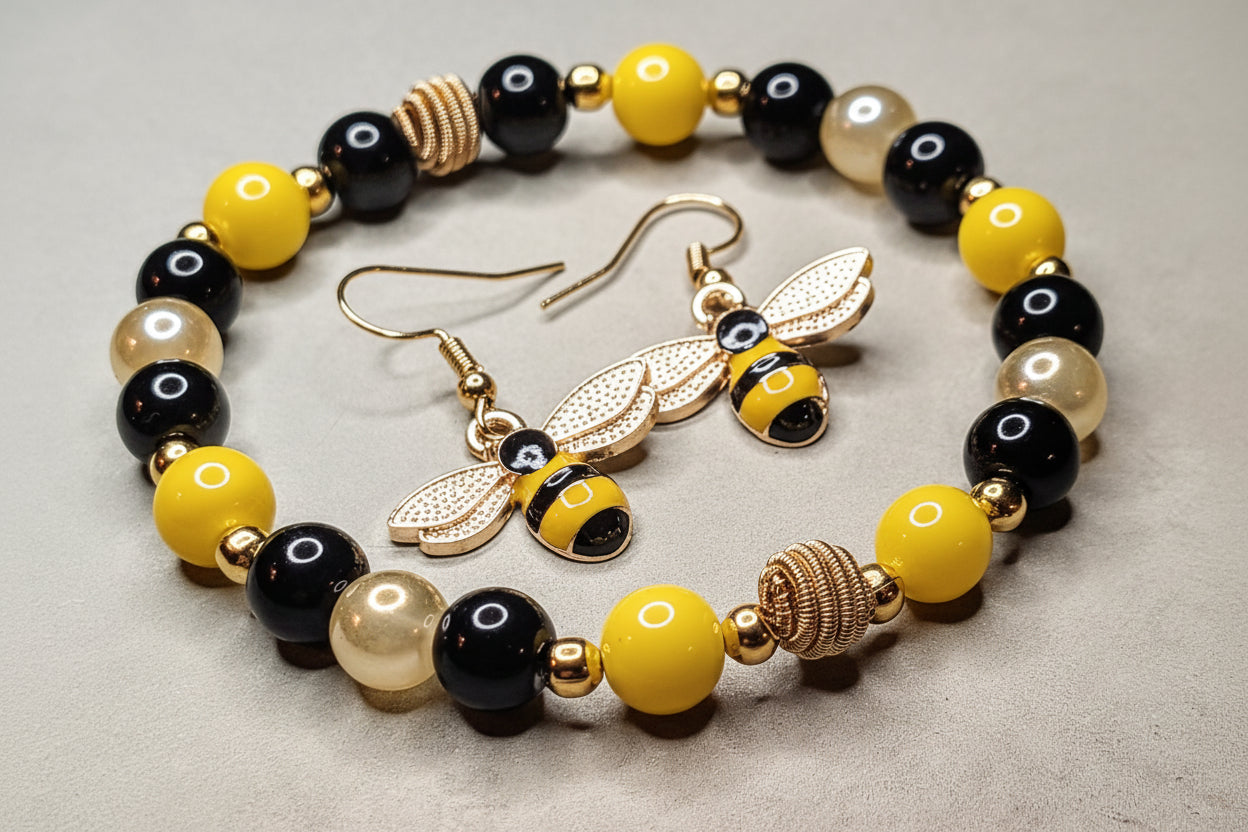 Buzzy Breeze Earring and Bracelet set