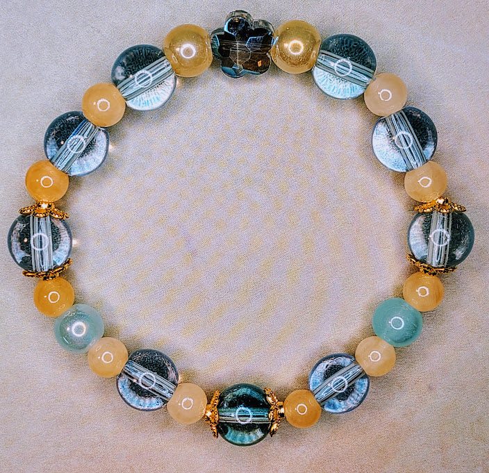 Cloudy bracelet and earring set