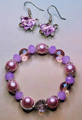 Lavender Bracelet and Earring set