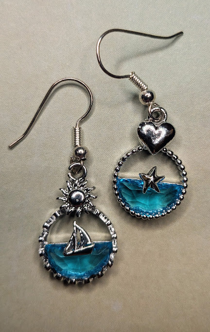 Ocean Sailing Bracelet and Earring Set