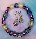 Violet and Sparkle bracelet and earring set